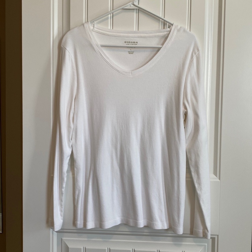 Sonoma Long Sleeve V-Neck Top